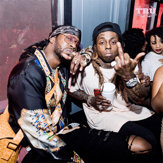 Lil Wayne Joins 2 Chainz At Mr Jones Lounge In Miami