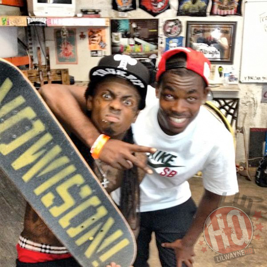 Lil Wayne Goes Skating At Tampa Pro In Florida