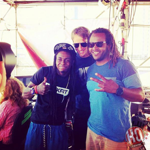 Lil Wayne Watches 2012 X Games With David Beckham & Tony Hawk