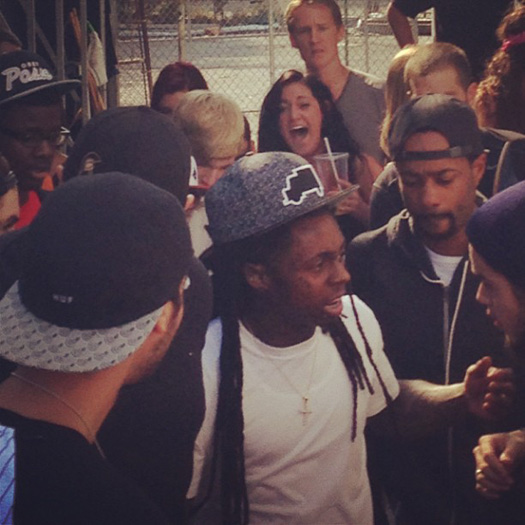 Lil Wayne Attends 2013 Tampa Pro Skating Contest