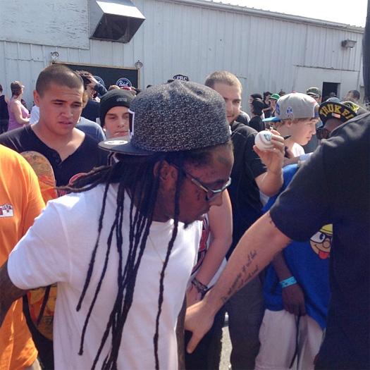 Lil Wayne Attends 2013 Tampa Pro Skating Contest