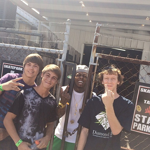 Lil Wayne Attends Day 3 Of The 2014 Tampa Pro Skating Contest