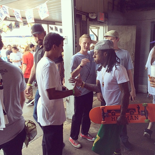 Lil Wayne Attends Day 3 Of The 2014 Tampa Pro Skating Contest