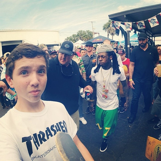 Lil Wayne Attends Day 3 Of The 2014 Tampa Pro Skating Contest