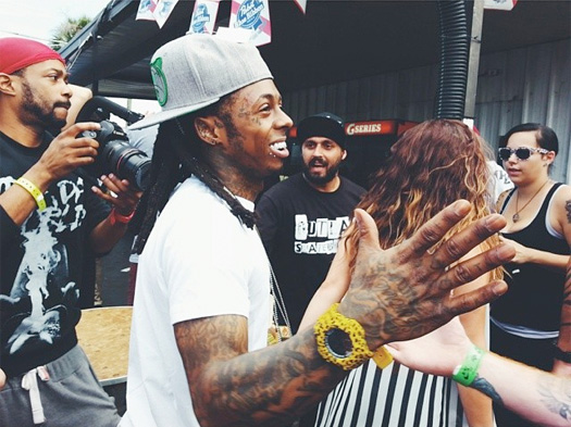 Lil Wayne Attends Day 3 Of The 2014 Tampa Pro Skating Contest