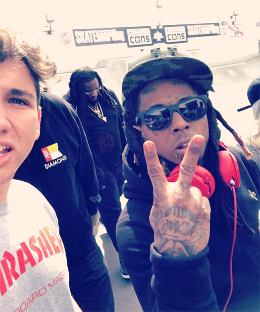 Lil Wayne Attends 2016 Tampa Pro Skating Competition In Florida