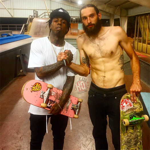 Lil Wayne Hits Up Action Park Grand Prairie Skatepark In Texas