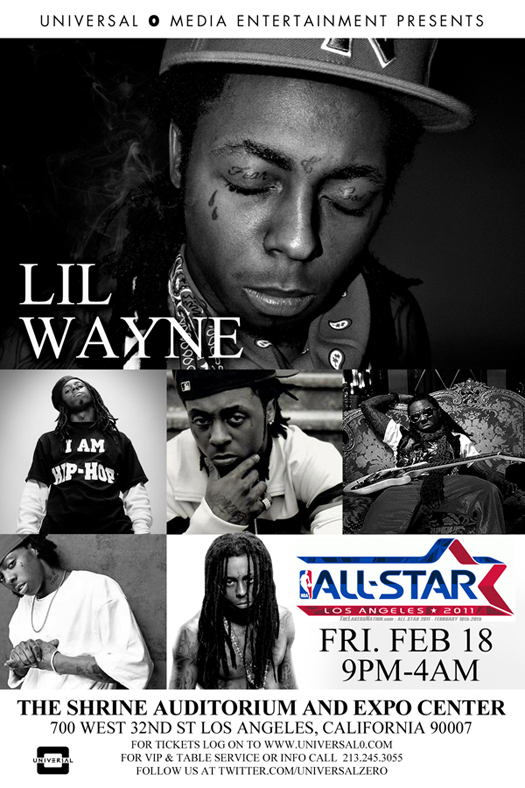Lil Wayne NBA All Star Weekend Takeover 2011 Flyer