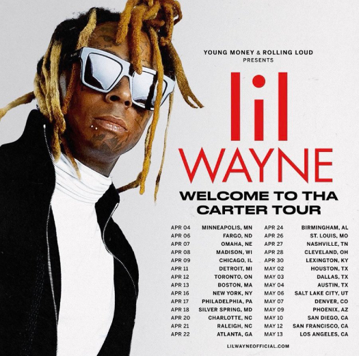 lil wayne tour list