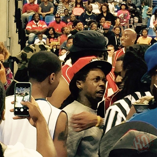 Lil Wayne Gets Annoyed At The Referee For Bad Calls During Celebrity Basketball Game In St Louis