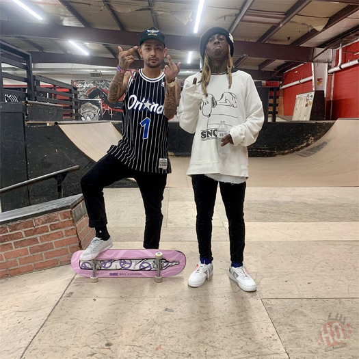 Lil Wayne Has A Skateboarding Session At Asylum Skatepark In Illinois