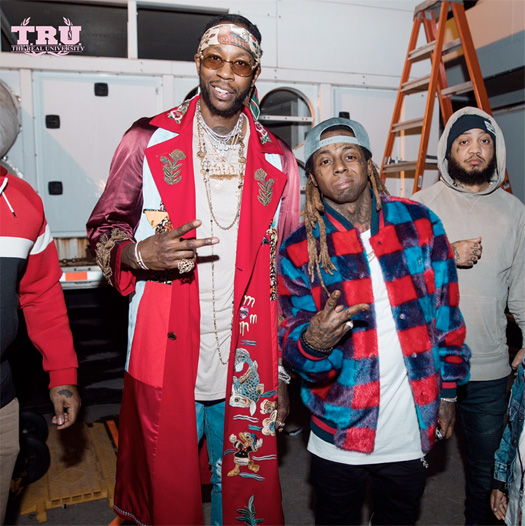 Lil Wayne Attends The 1st Annual NBA Awards Show In New York With His Son Cameron Carter