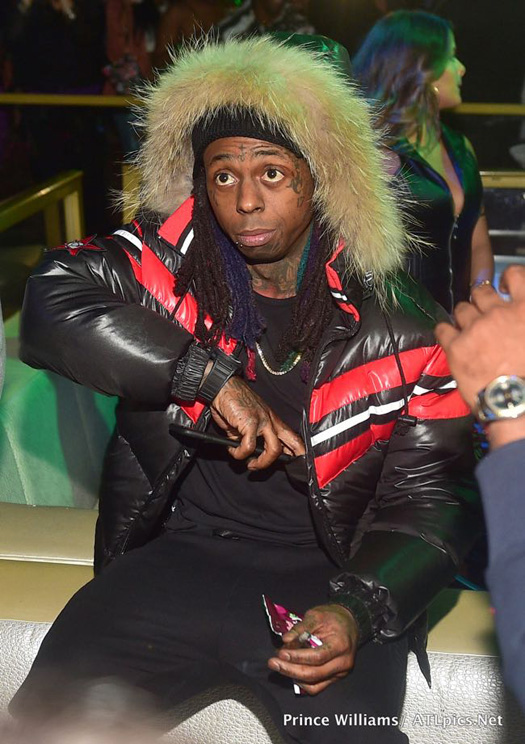 Lil Wayne Attends A 2015 CIAA Weekend Party At Label Nightclub With TI