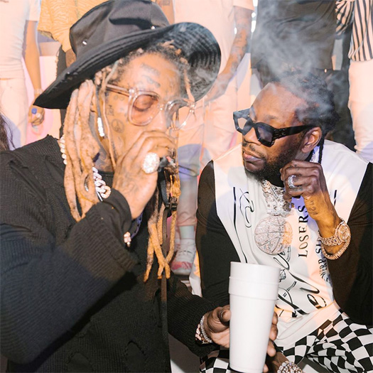 Lil Wayne Attended Diddy Super Bowl Party With LaTecia Thomas & 2 Chainz