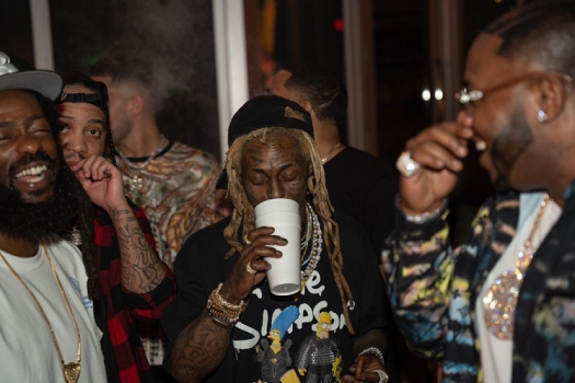 Lil Wayne Attends Floyd Mayweather 45th Birthday Party In South Beach