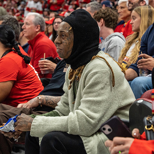 Lil Wayne Attends Game 4 Of The 2023 Stanley Cup Final