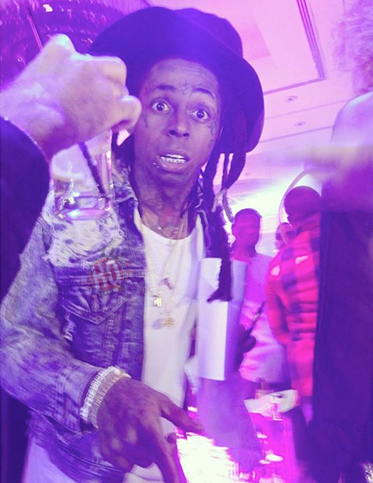 Lil Wayne Attends VIP Room Inside The JW Marriott Marquis Hotel In Dubai United Arab Emirates