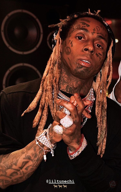 Lil Wayne Captured At His Private Studio In Miami