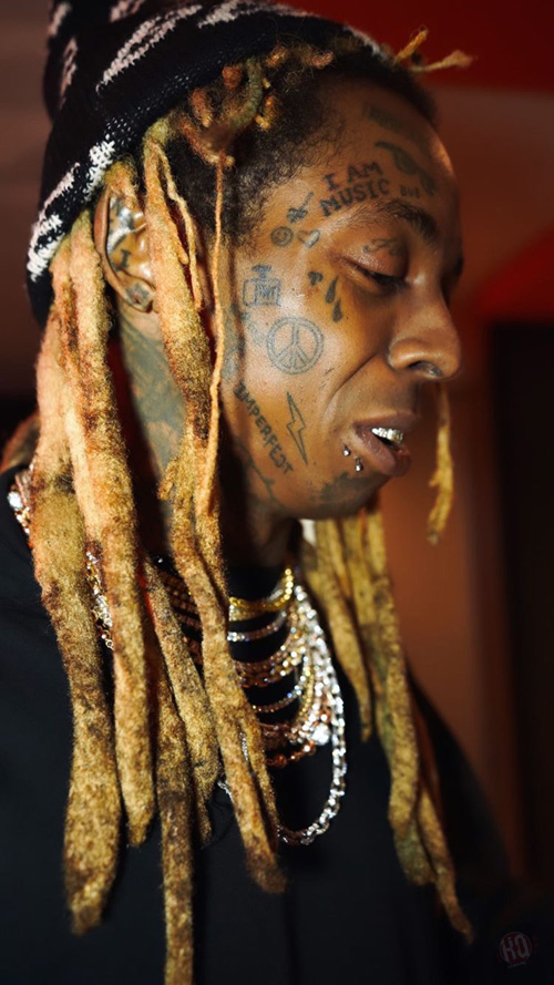 Lil Wayne Captured At His Private Studio In Miami