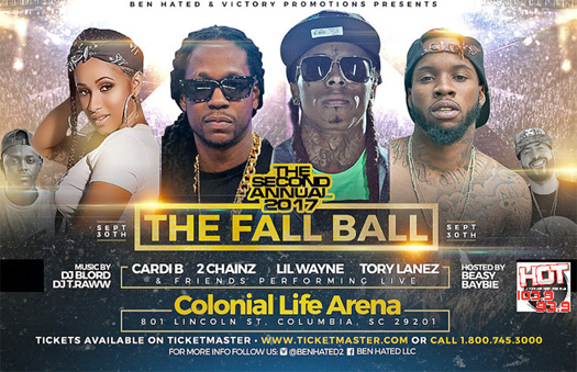 Lil Wayne, Cardi B, 2 Chainz & Tory Lanez To Headline The 2017 Fall Ball Concert In Columbia