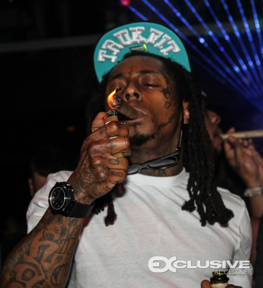 Lil Wayne Celebrates New Year's With Birdman At CAMEO In Miami