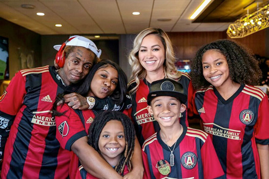 Lil Wayne Celebrates His Son DMC III 10th Birthday At The Atlanta United vs Chicago Fire Soccer Game