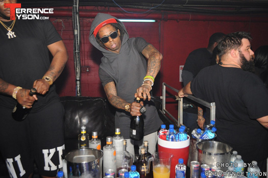 Lil Wayne Chills In VIP & Performs Live At Aqua Nightclub & Lounge In Jacksonville