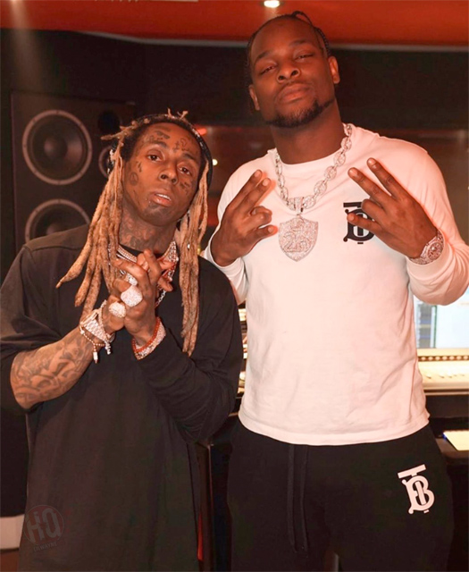 Lil Wayne Chops It Up With NFL Player LeVeon Bell At His Private Skate Park & Studio