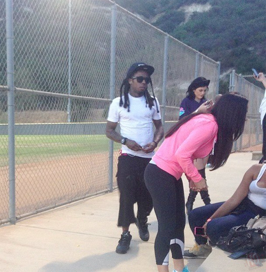 Lil Wayne Attends Chris Brown Kickn It For Charity Celebrity Kickball Game In Glendale