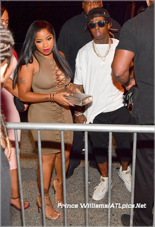 Lil Wayne Attends Compound Nightclub In Atlanta With Toya Wright, Young Jeezy, DJ Khaled & Jim Jones