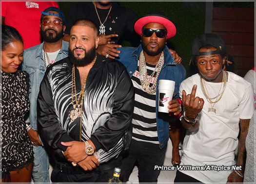 Lil Wayne Attends Compound Nightclub In Atlanta With Toya Wright, Young Jeezy, DJ Khaled & Jim Jones