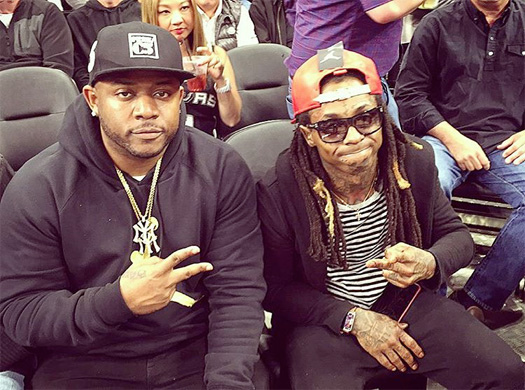 Lil Wayne Sits Courtside At The Warriors vs. Spurs NBA Game To Watch Steph Curry