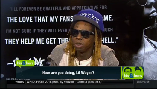 Lil Wayne Appears On ESPN His & Hers Show, Talks Retirement Tweets, Chris Bosh, Label Situation, His Kids, Rikers Island & More