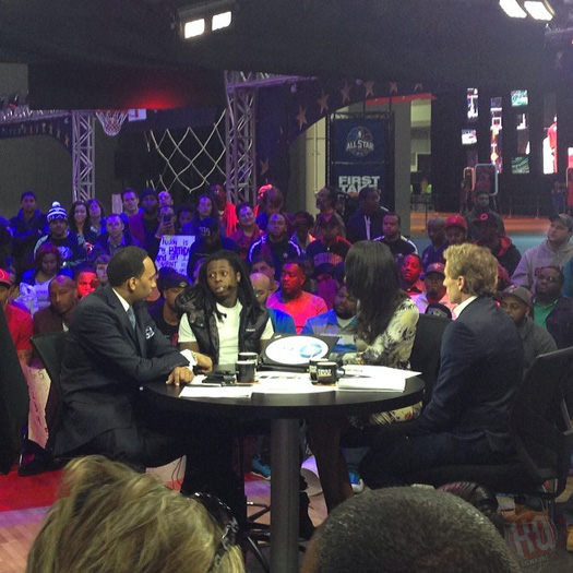 Lil Wayne Backstage At ESPN First Take Show In New Orleans