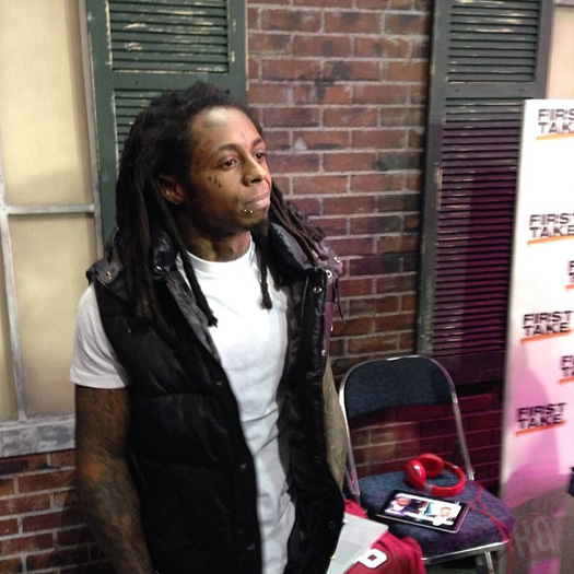 Lil Wayne Backstage At ESPN First Take Show In New Orleans