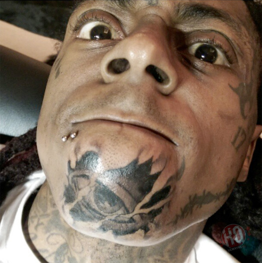 Lil Wayne Gets An Eye & Arabic Text Tattooed On His Face