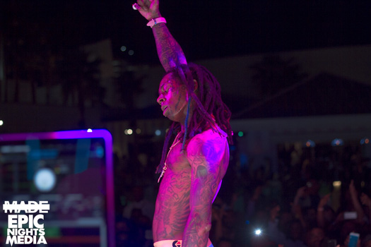 Lil Wayne Attends & Performs Live At Foxtail Pool Club In Las Vegas