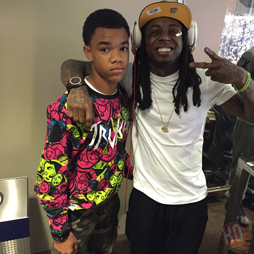 Lil Wayne Attends The Green Bay Packers vs New Orleans Saints NFL Game
