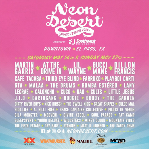 Lil Wayne & Gucci Mane To Headline The 2018 Neon Desert Music Festival