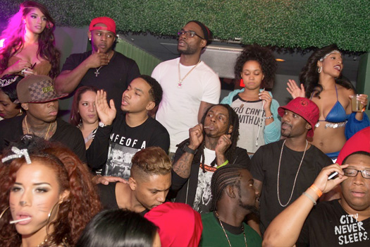 Lil Wayne Celebrates Halloween At IVY Nightclub In Miami With Ray J, Drake & Others