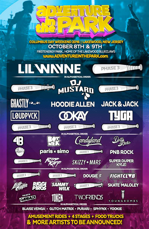 Lil Wayne To Headline The 2016 Adventure In The Park Festival In New Jersey Over Columbus Day Weekend