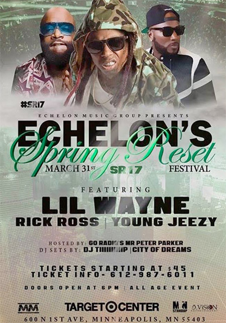 Lil Wayne To Headline Spring Reset Festival In Minnesota With Rick Ross & Jeezy