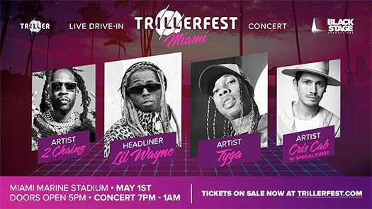 Lil Wayne To Headline Triller Fest Drive-In Concert With Tyga, 2 Chainz & More