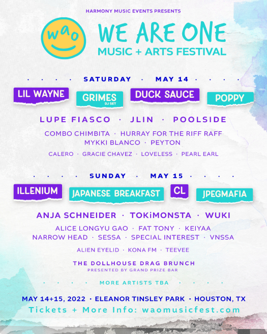 Lil Wayne To Headline The 2022 We Are One Music + Arts Festival