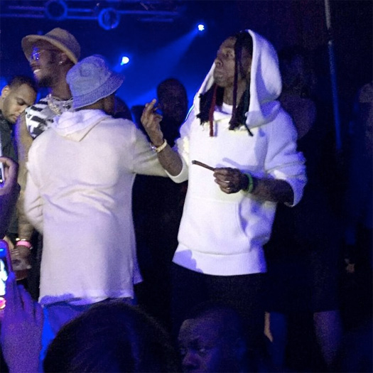 Lil Wayne Attends An NBA All Star Game After-Party, Girl Gets Topless