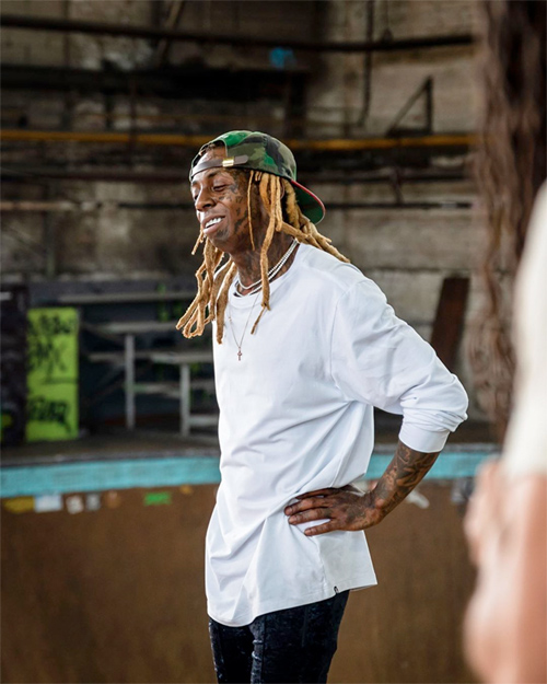 Lil Wayne Hits Up A Milwaukee Skate Park With Marley G & Andre Colbert