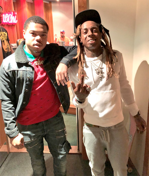 Lil Wayne Hits Up The Studio With Taylor Bennett & Swizz Beatz