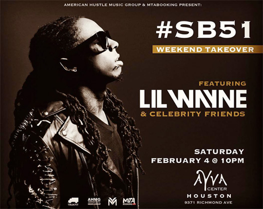 Lil Wayne To Host A 2017 Pre Super Bowl 51 Party At Ayva Center In Houston
