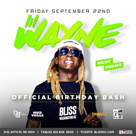 Lil Wayne To Host His Birthday Bash At Bliss Nightclub In Washington DC