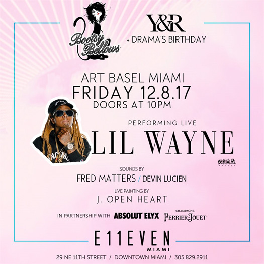 Lil Wayne To Host An Event At E11EVEN MIAMI Nightclub During 2017 Art Basel Week